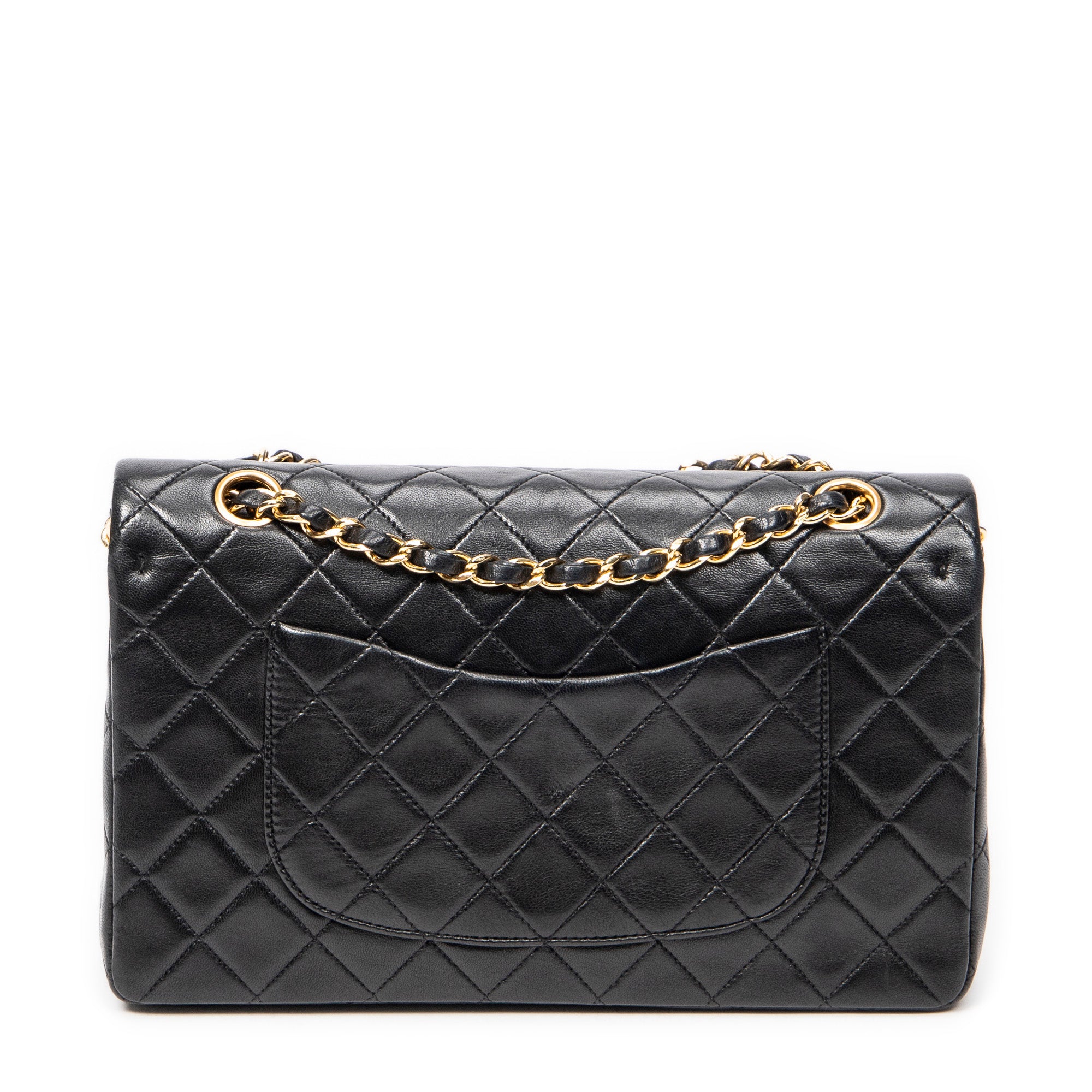 Shoulder Bag Classic Double Flap 26 Black Quilted Lambskin Leather