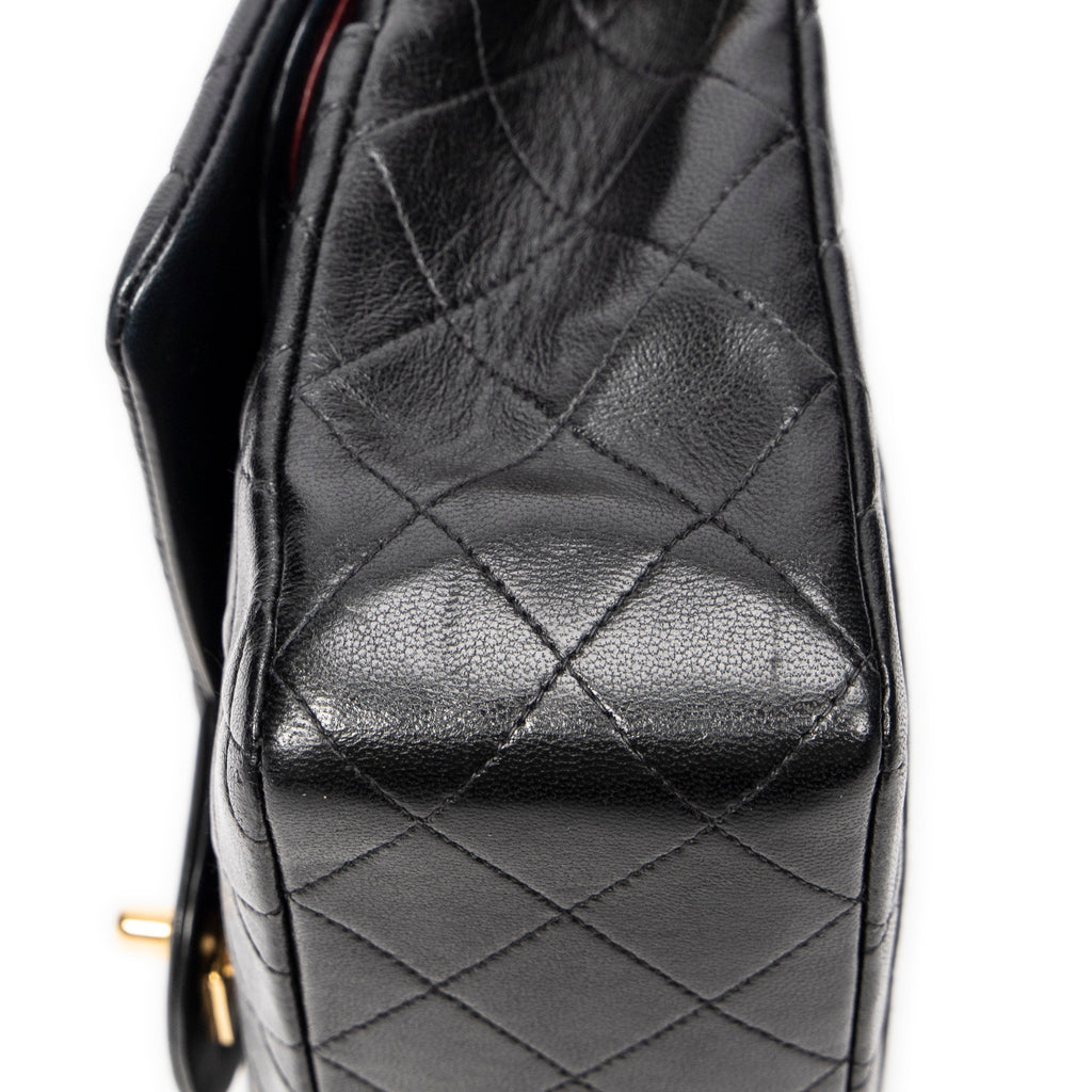 Shoulder Bag Classic Double Flap 26 Black Quilted Lambskin Leather