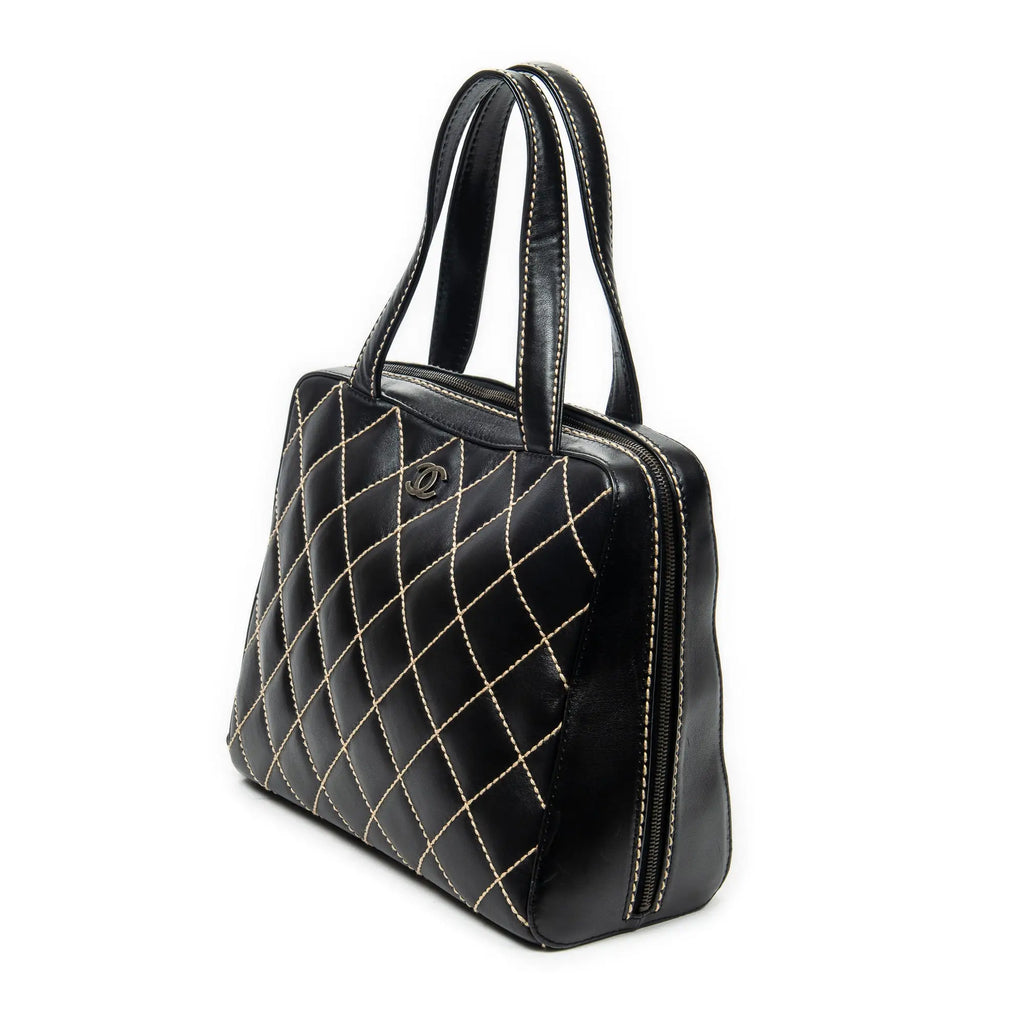 Chanel - Sac cabas carré CC Wild Stitch - Noir