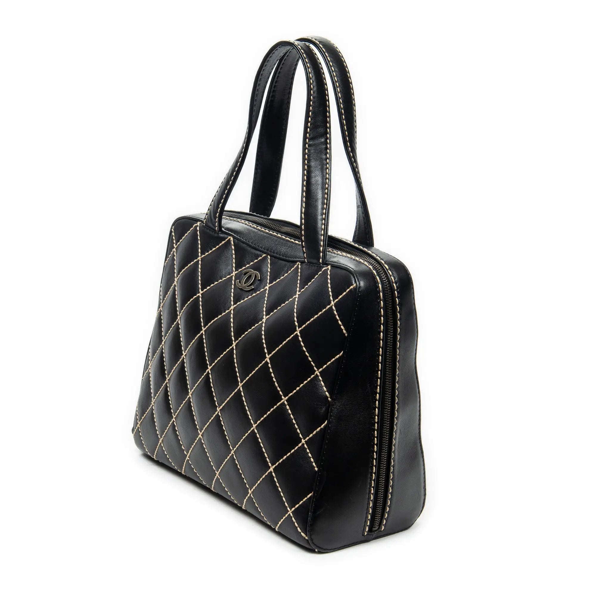 Chanel - Sac cabas carré CC Wild Stitch - Noir