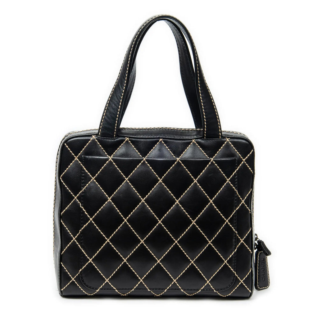 Chanel - Sac cabas carré CC Wild Stitch - Noir