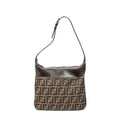 Shoulder Bag Vintage Square Zip Hobo Tan Zucca Canvas