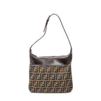 Shoulder Bag Vintage Square Zip Hobo Tan Zucca Canvas