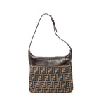Shoulder Bag Vintage Square Zip Hobo Tan Zucca Canvas