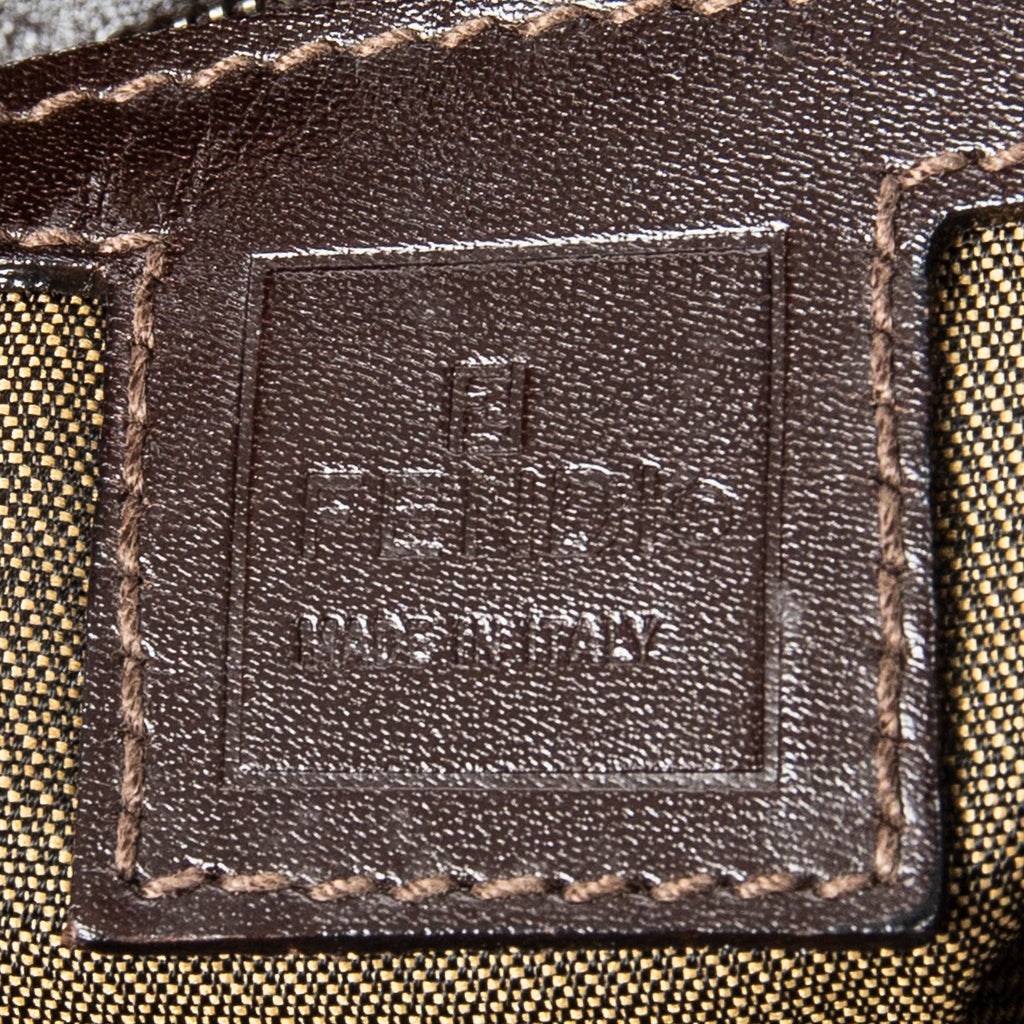 Shoulder Bag Vintage Square Zip Hobo Tan Zucca Canvas