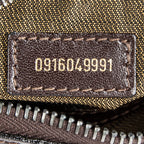 Shoulder Bag Vintage Square Zip Hobo Tan Zucca Canvas