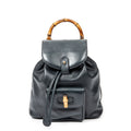 Backpack Mini Bamboo Backpack Navy Calfskin Leather