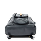 Backpack Mini Bamboo Backpack Navy Calfskin Leather