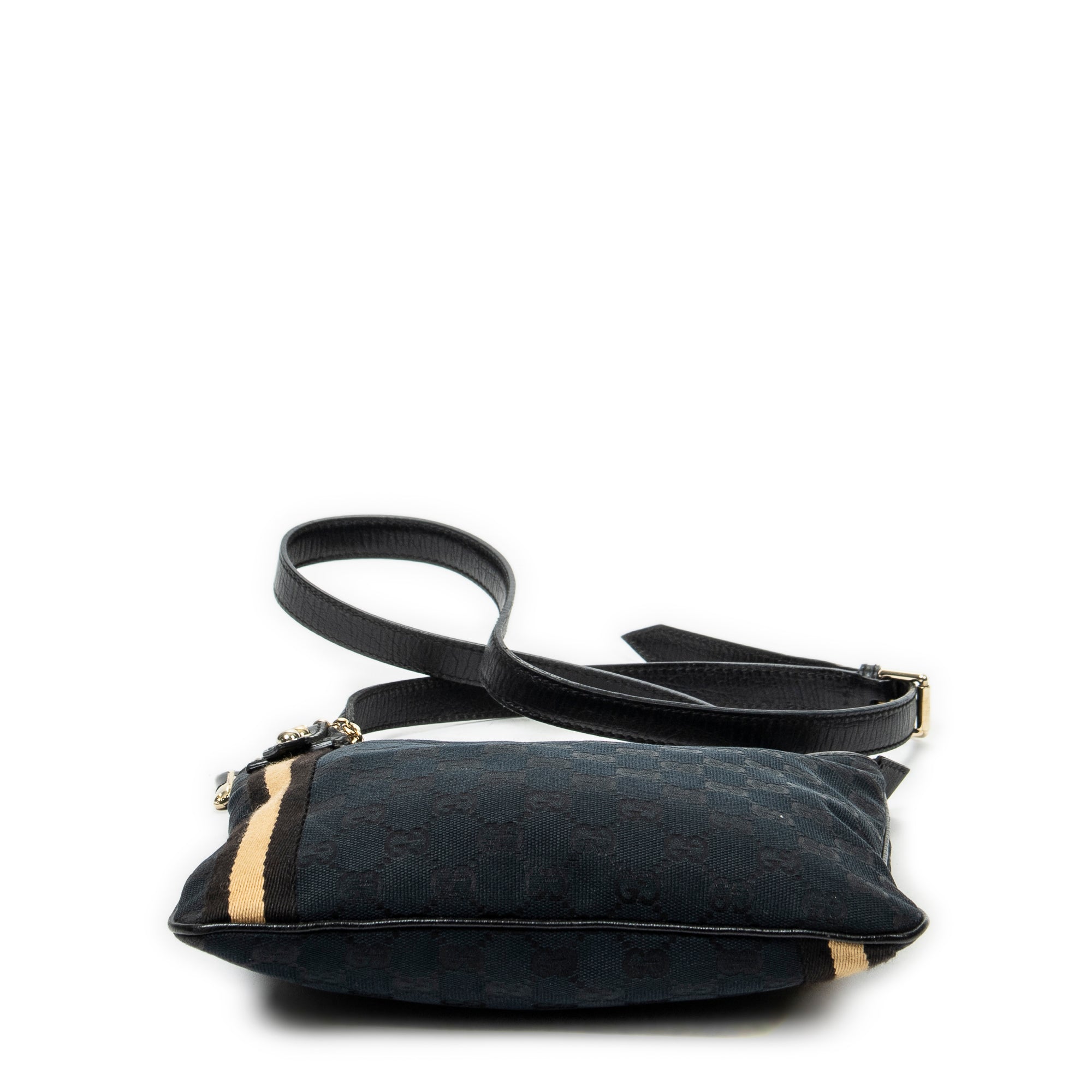 Bandolera Web Jolicoeur Crossbody de lona monogram negra