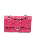 Shoulder Bag Classic Double Flap 26 Pink Quilted Lambskin Leather
