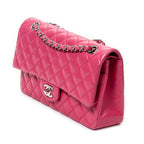 Shoulder Bag Classic Double Flap 26 Pink Quilted Lambskin Leather