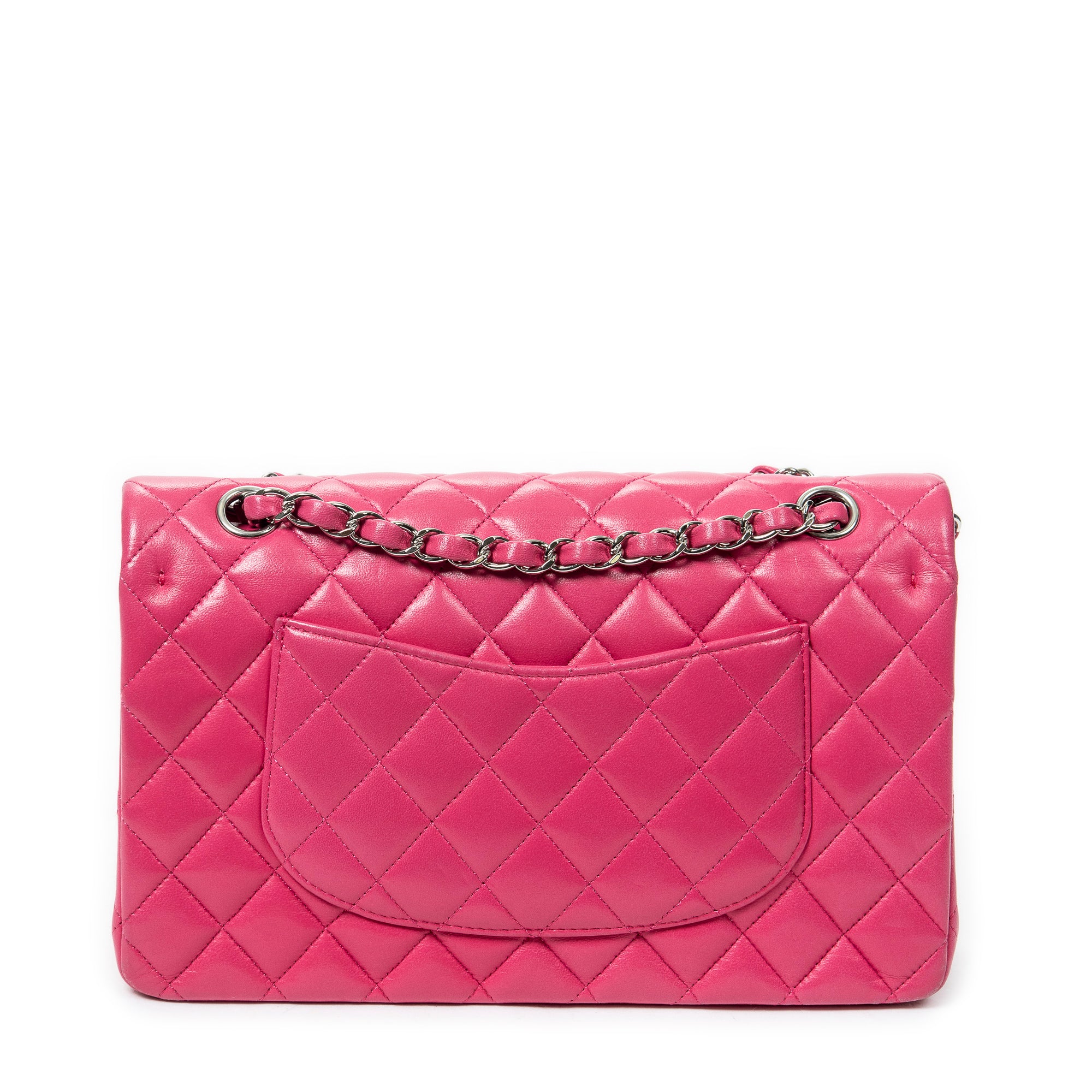 Shoulder Bag Classic Double Flap 26 Pink Quilted Lambskin Leather