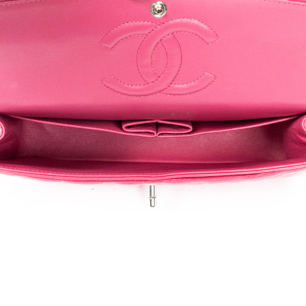 Shoulder Bag Classic Double Flap 26 Pink Quilted Lambskin Leather