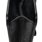 Shoulder Bag Vintage Push Lock Straight Flap Black Quilted Lambskin Leather