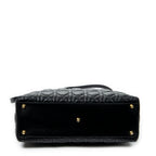 Shoulder Bag Large Lady Dior Zip Black Cannage Lambskin Leather
