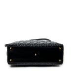 Bandolera Lady Dior Grande con cremallera de piel de cordero Cannage negra