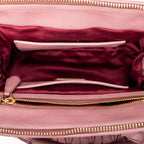 Shoulder Bag Frame Tote Pink Nappa Matelasse Leather