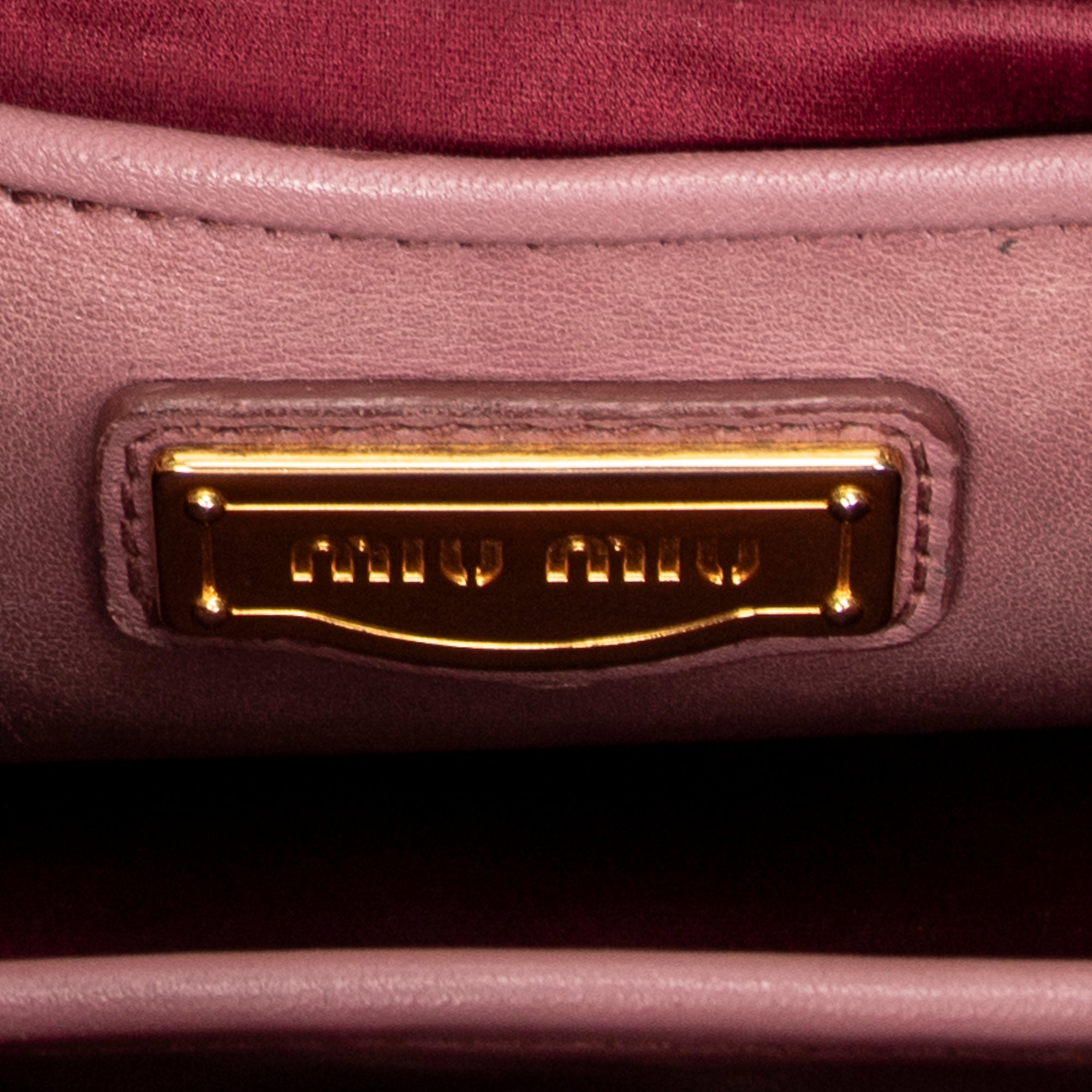 Shoulder Bag Frame Tote Pink Nappa Matelasse Leather