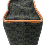 Shoulder Bag GG Script Tote Black Monogrammed Wool Canvas