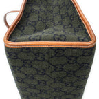 Shoulder Bag GG Script Tote Black Monogrammed Wool Canvas