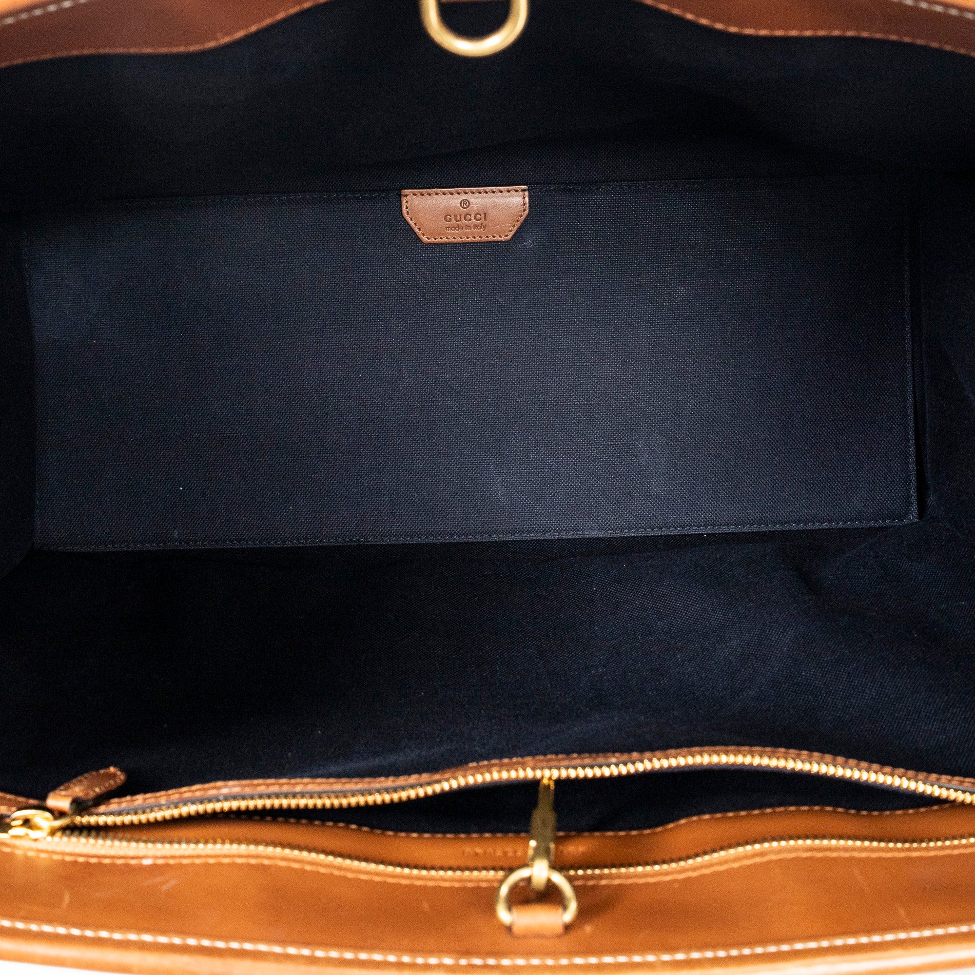 Shoulder Bag GG Script Tote Black Monogrammed Wool Canvas
