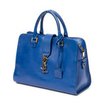 Bolso de Hombro Pequeño Monogram Cabas de Piel de Becerro Azul