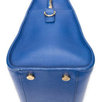 Bolso de Hombro Pequeño Monogram Cabas de Piel de Becerro Azul