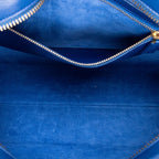 Bolso de Hombro Pequeño Monogram Cabas de Piel de Becerro Azul