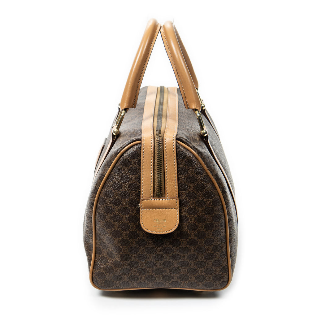 Handbag Vintage Small Boston Beige Macadam Coated Canvas