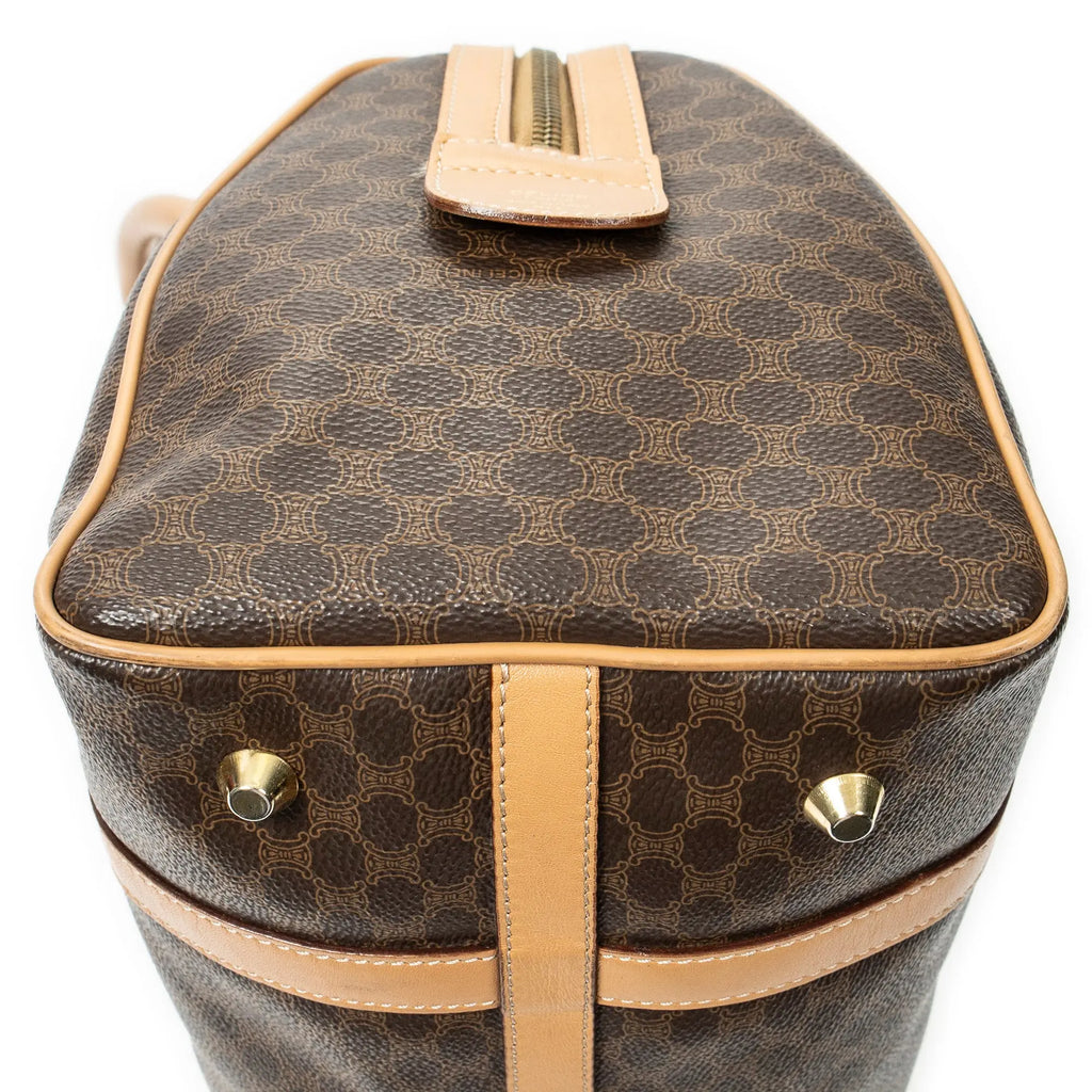 Bolso de mano Boston pequeño vintage de lona revestida Macadam beige