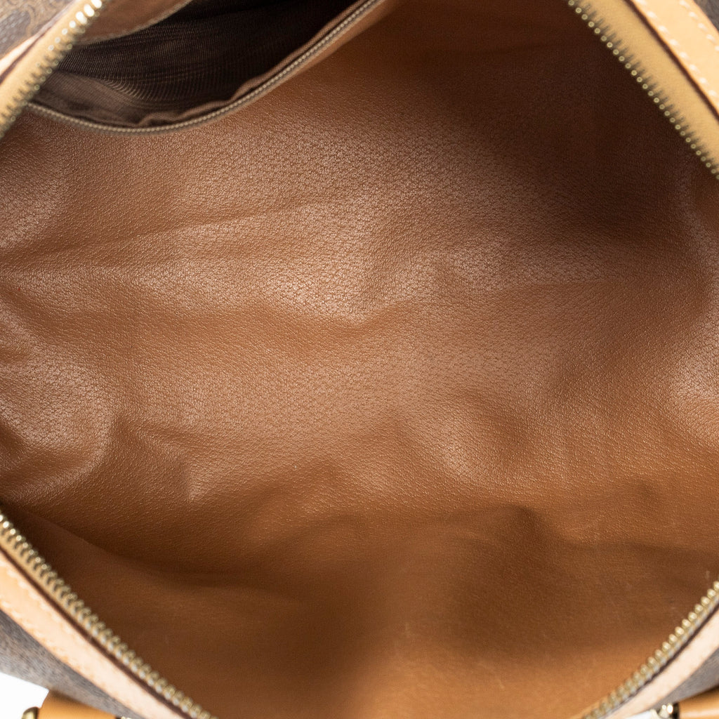 Handbag Vintage Small Boston Beige Macadam Coated Canvas