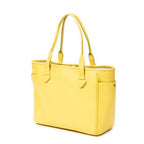 Shoulder Bag Heritage Tote Yellow Grained Calfskin Leather