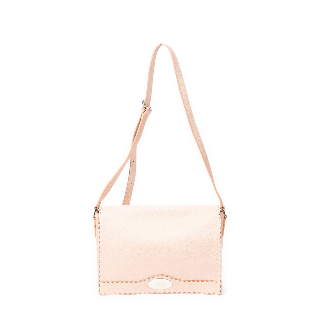 Shoulder Bag Selleria Flap Messenger Pink Selleria Leather
