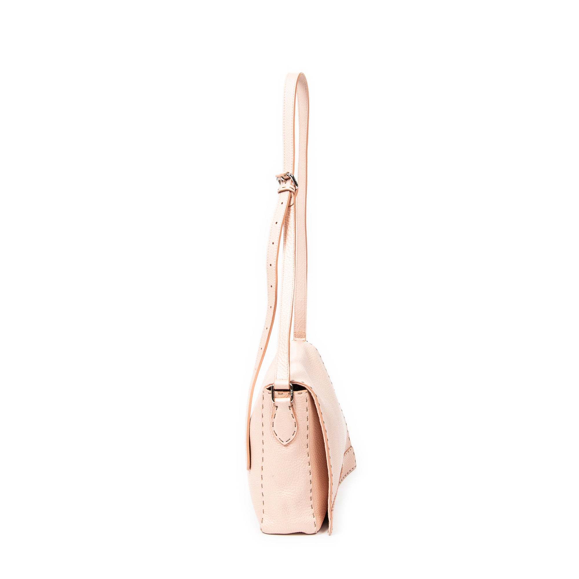 Shoulder Bag Selleria Flap Messenger Pink Selleria Leather