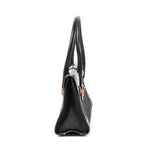 Shoulder Bag Fold Over Tote Black Monogrammed Canvas