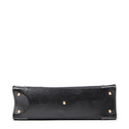 Shoulder Bag Fold Over Tote Black Monogrammed Canvas