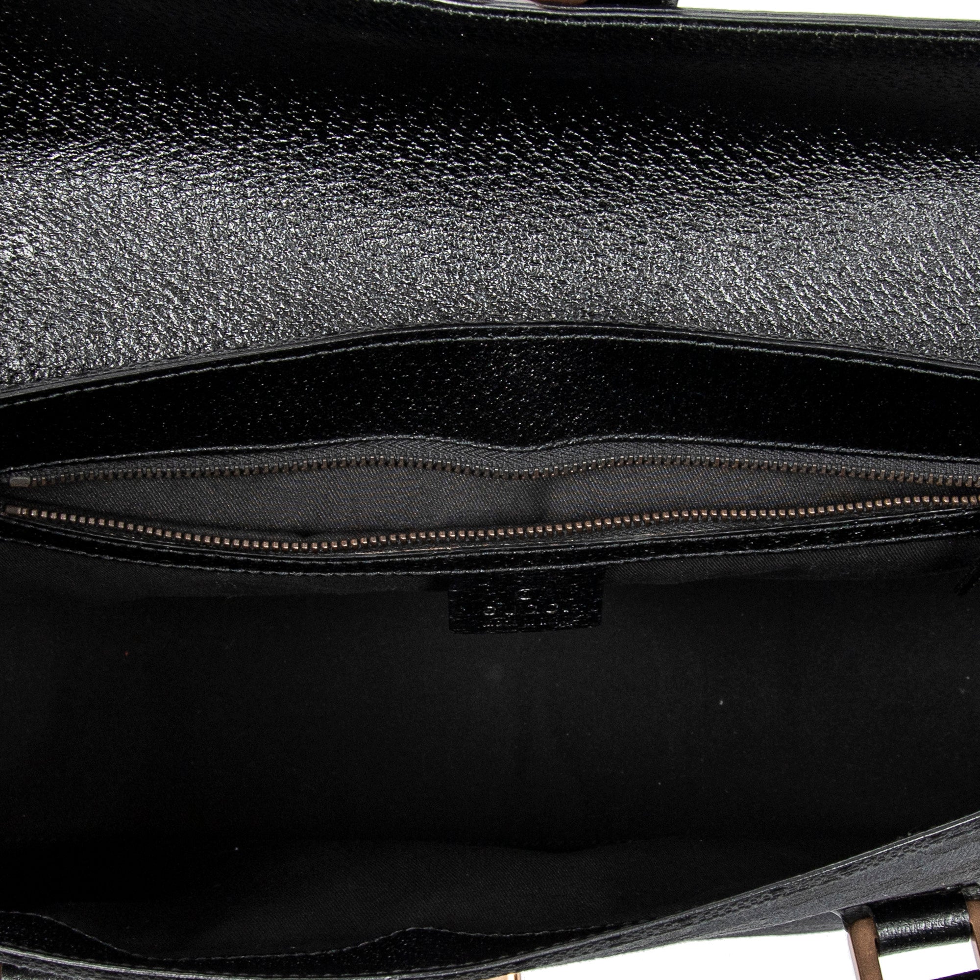 Shoulder Bag Fold Over Tote Black Monogrammed Canvas