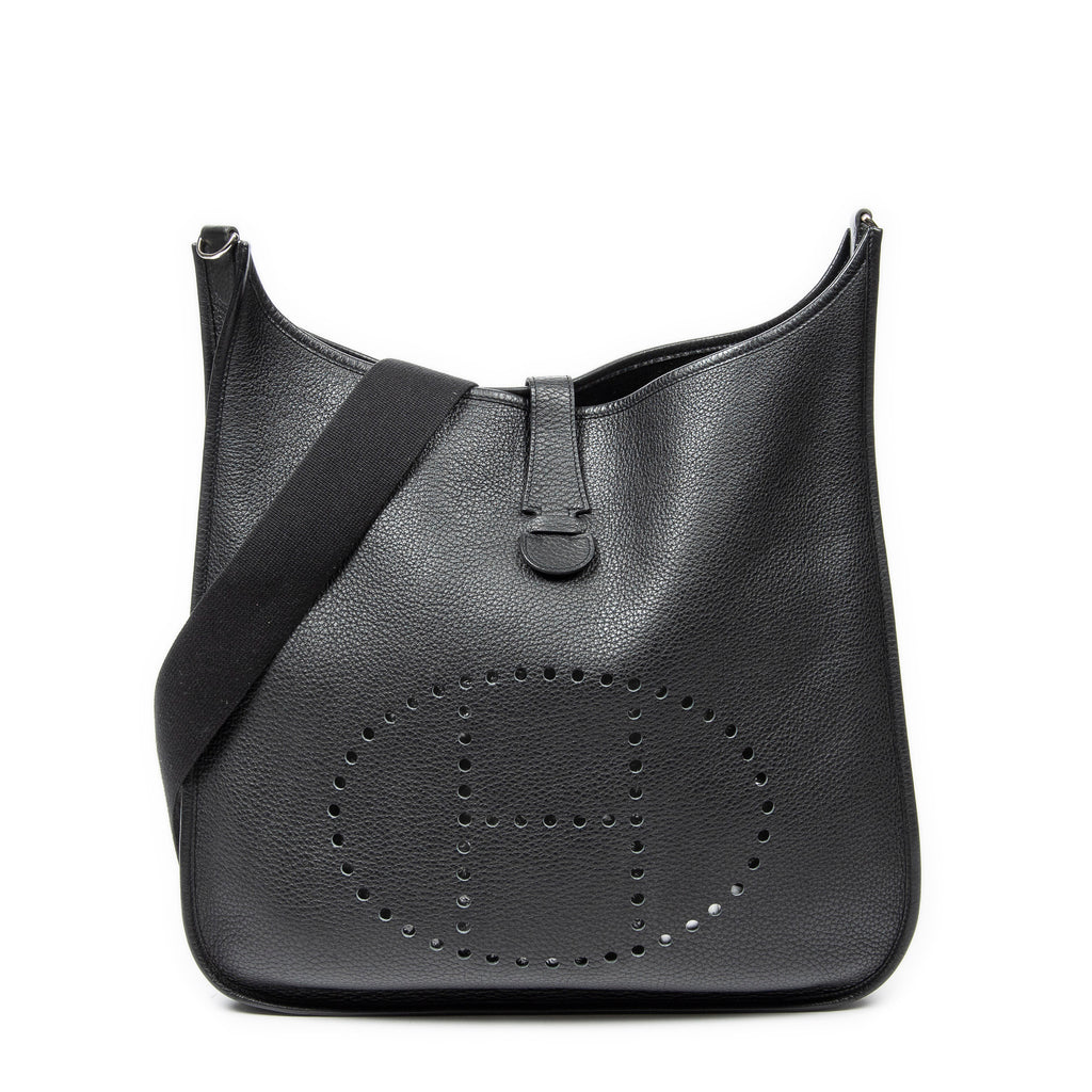 Shoulder Bag Evelyne II TGM Black Togo Leather