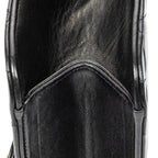 Bolso de hombro vintage con cierre de presión, solapa recta, piel de cordero acolchada negra