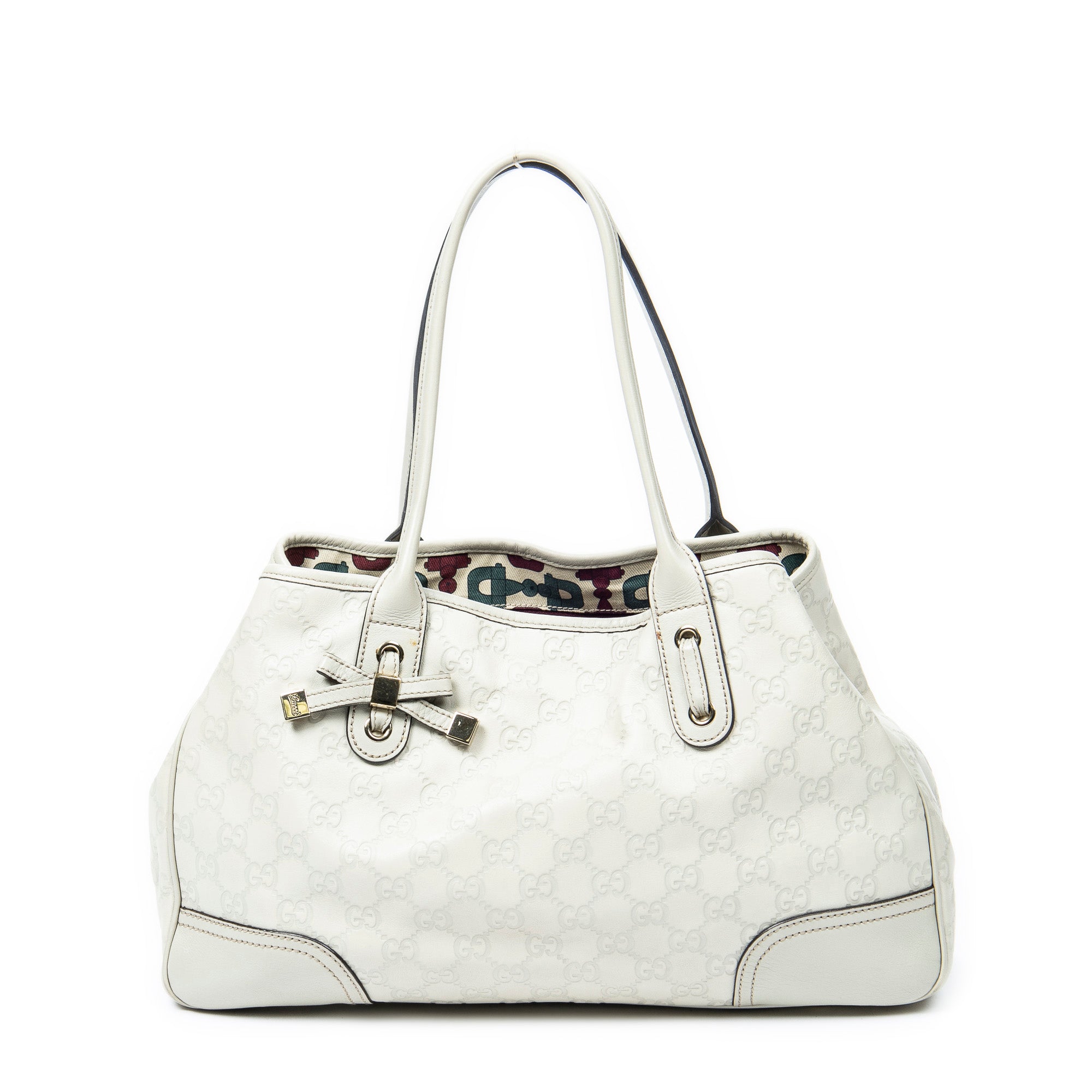 Shoulder Bag Medium Princy Tote Ivory Guccissima Leather