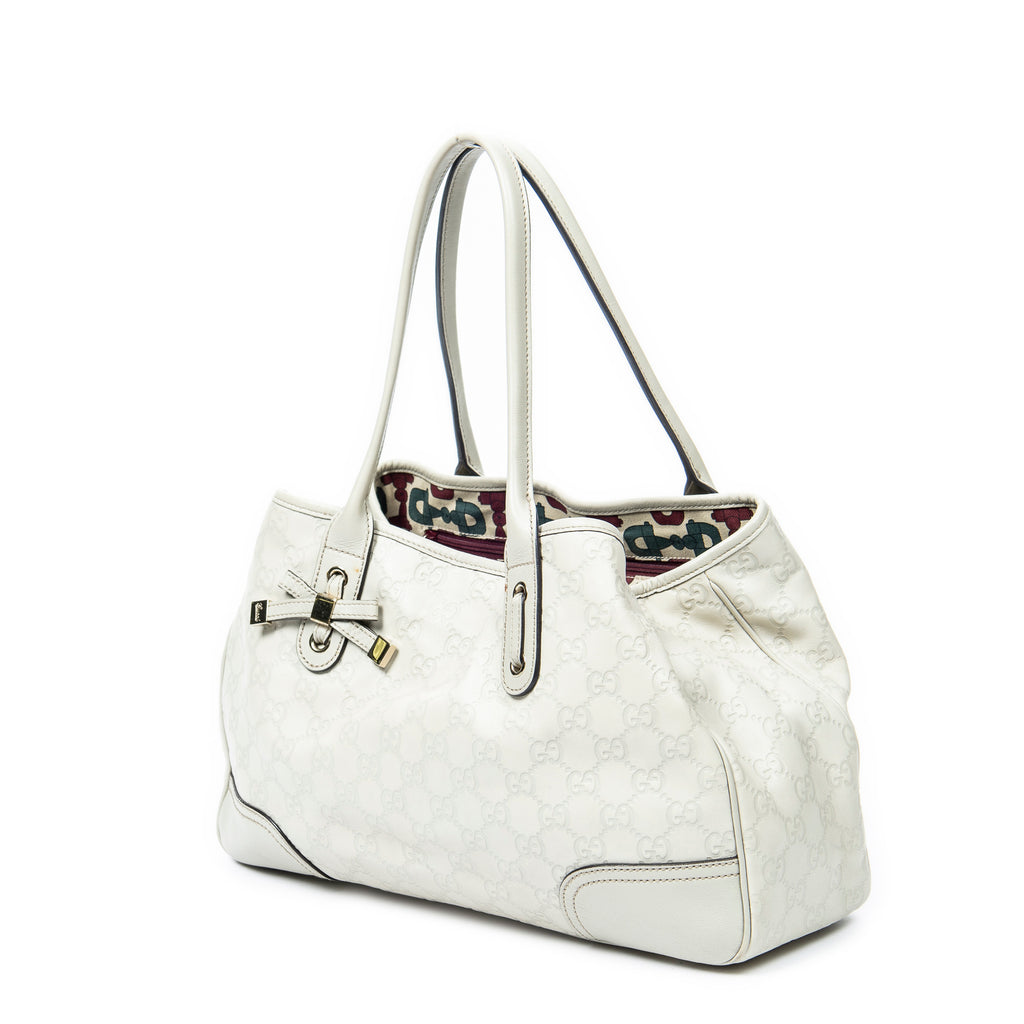 Shoulder Bag Medium Princy Tote Ivory Guccissima Leather