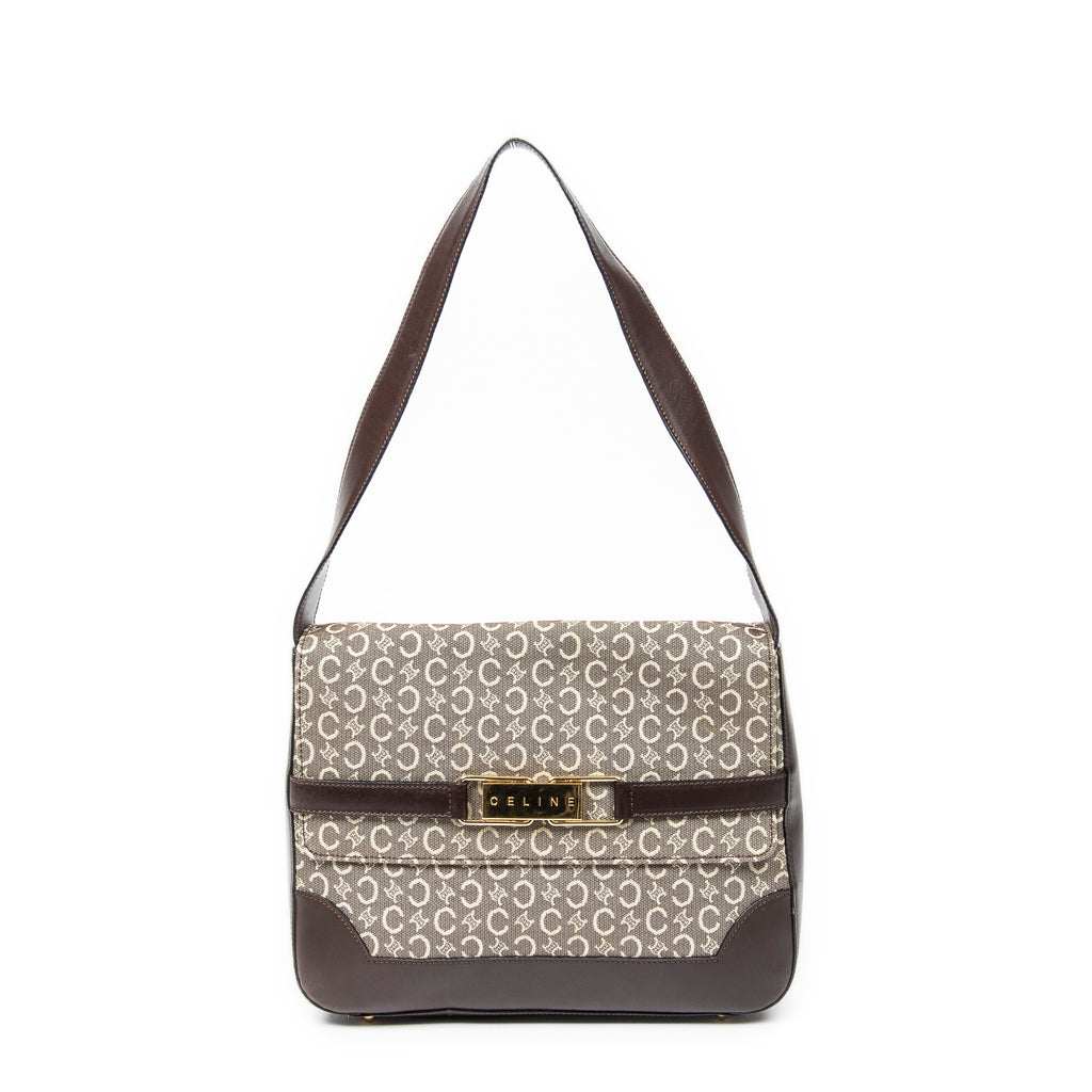 Shoulder Bag Flap Shoulder Dark Brown C Macadam Canvas