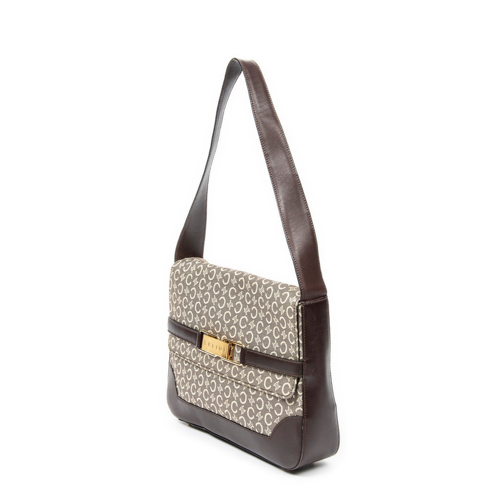 Shoulder Bag Flap Shoulder Dark Brown C Macadam Canvas