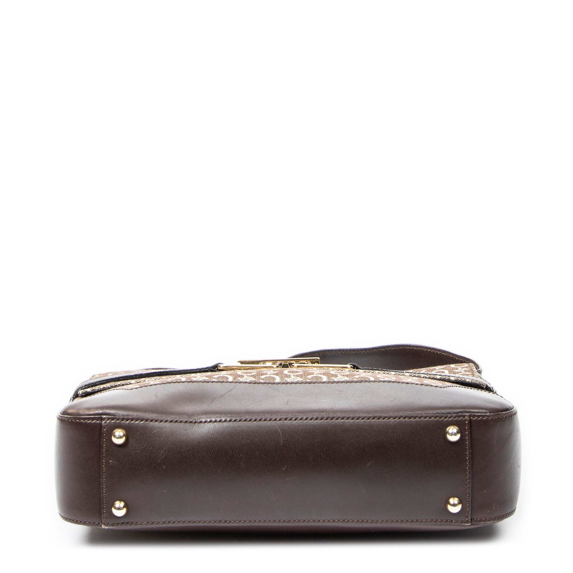 Shoulder Bag Flap Shoulder Dark Brown C Macadam Canvas