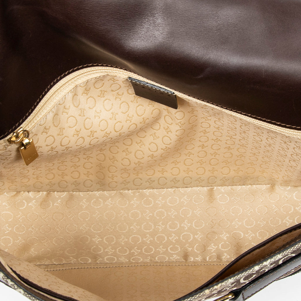 Shoulder Bag Flap Shoulder Dark Brown C Macadam Canvas