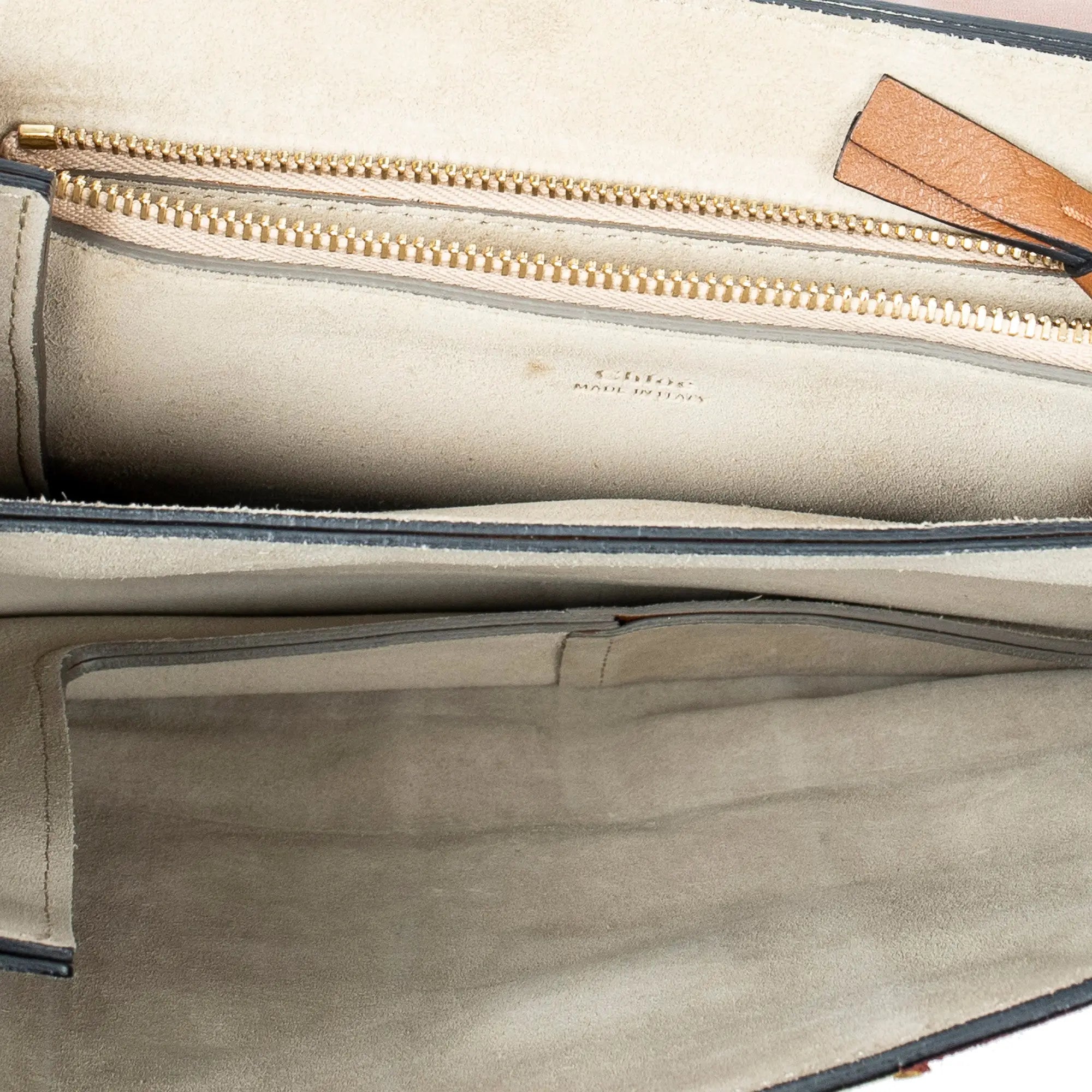 Chloé - Sac à bandoulière Faye en patchwork rayé - Fauve