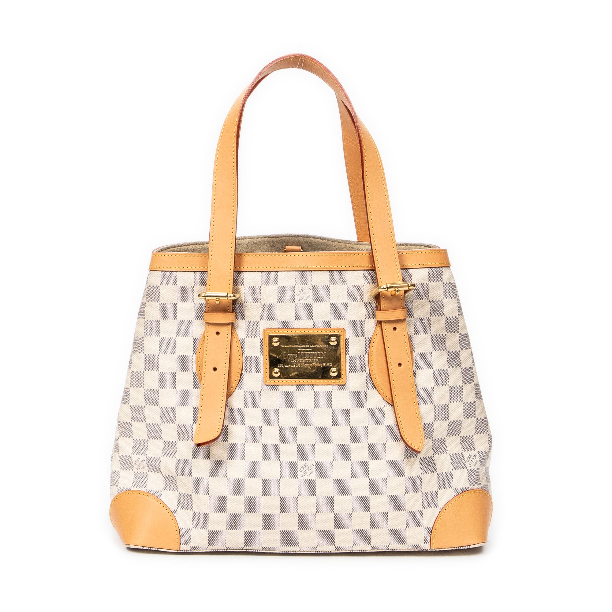 Shoulder Bag Hampstead MM Ivory Damier Azur