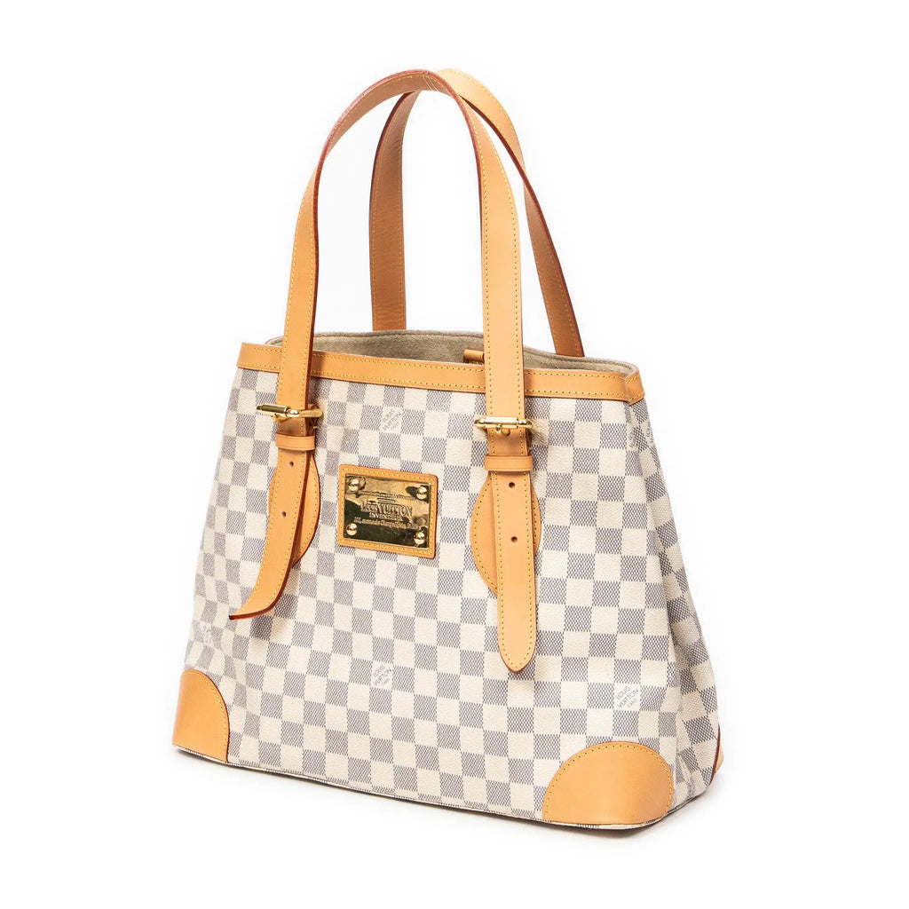 Bolso de Hombro Hampstead MM Damier Azur Color Marfil