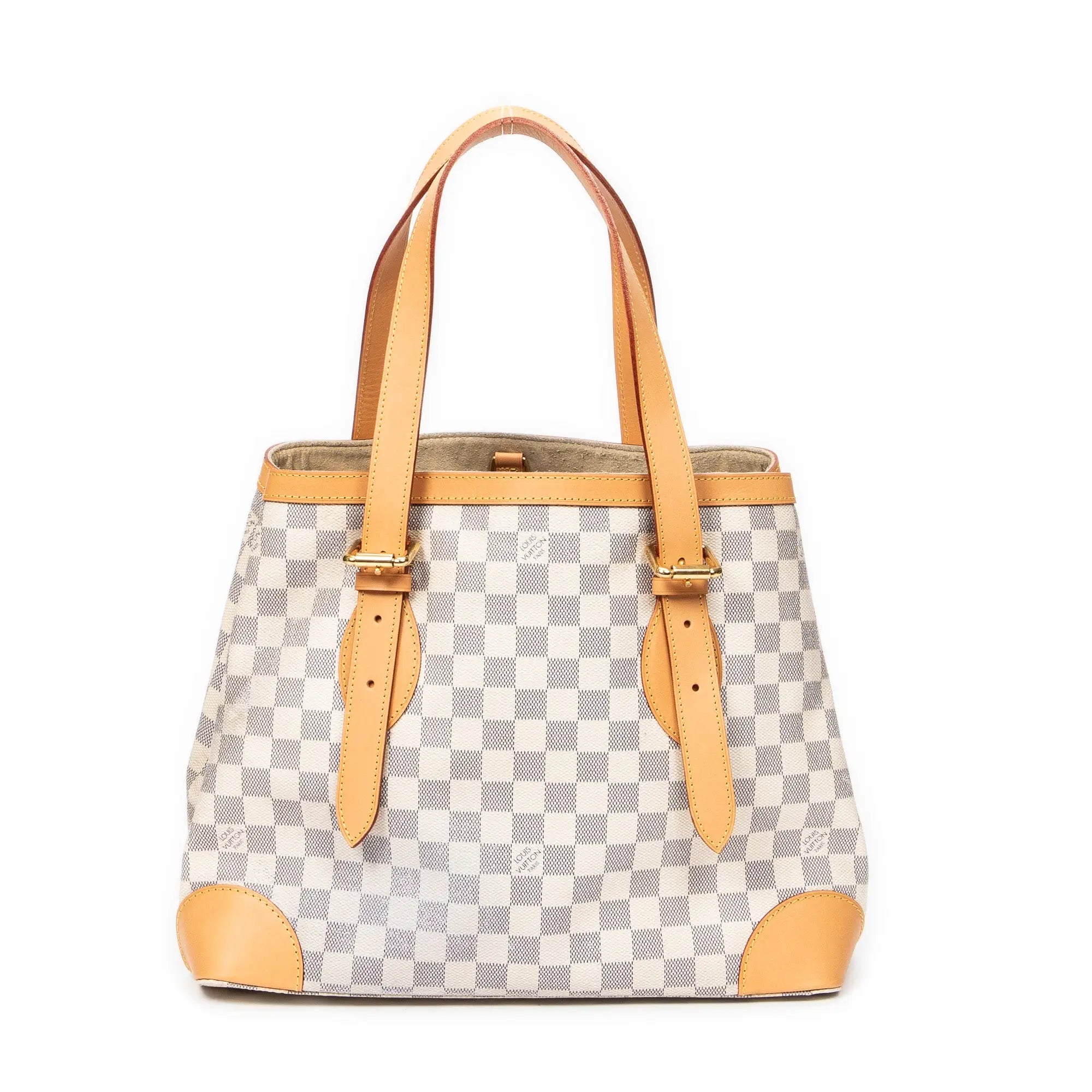 Bolso de Hombro Hampstead MM Damier Azur Color Marfil