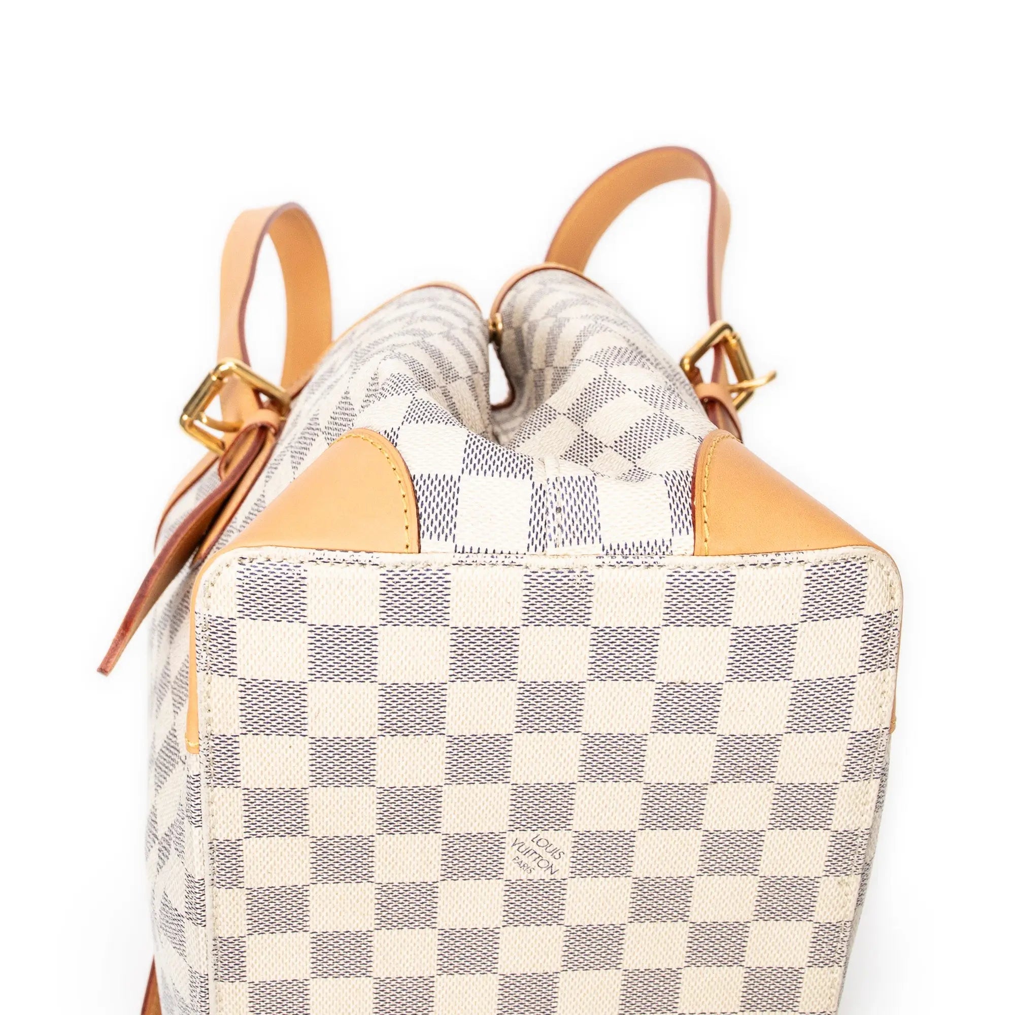 Bolso de Hombro Hampstead MM Damier Azur Color Marfil
